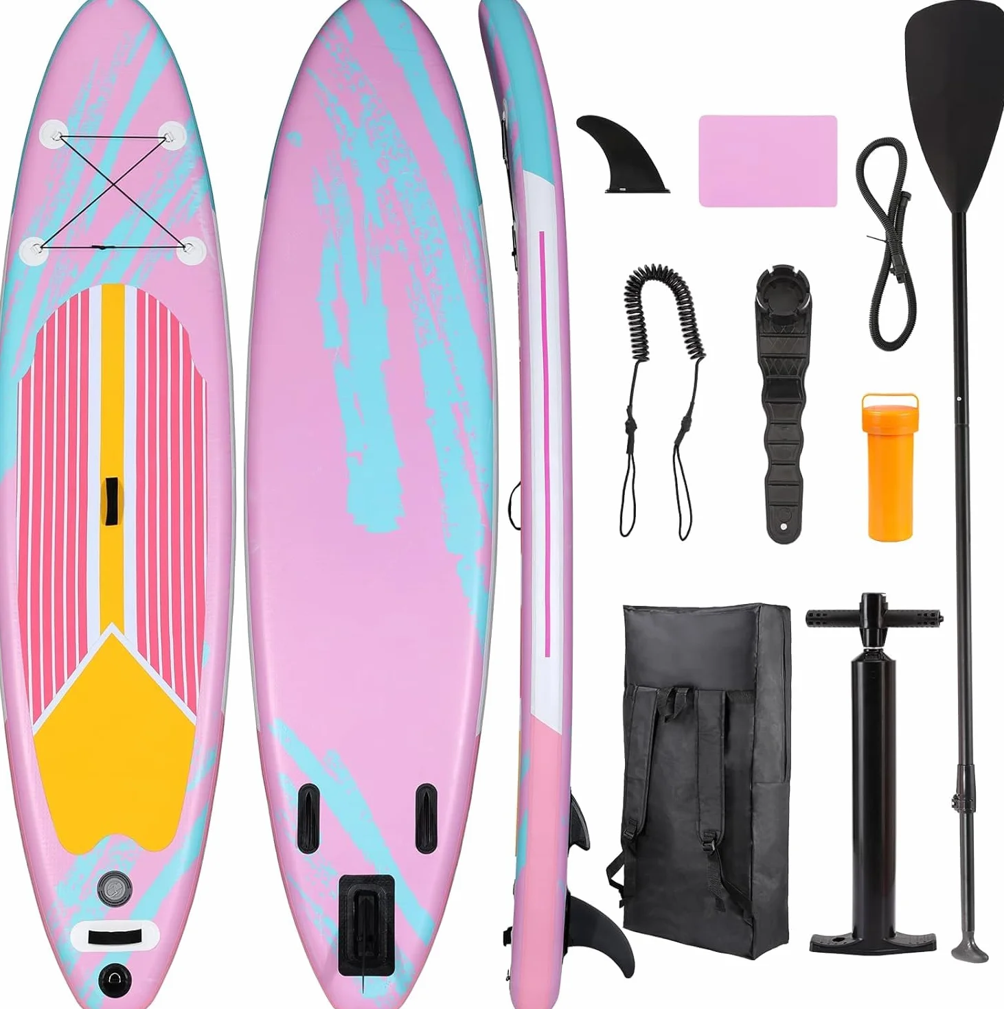 Stand Up Paddling Board 305cm Adults SUP Aufblasbares Stand Up Paddle mit Allem Zubehör, für Aller Fähigkeitsniveaus, 200kg Tragkraft für 2 Personen