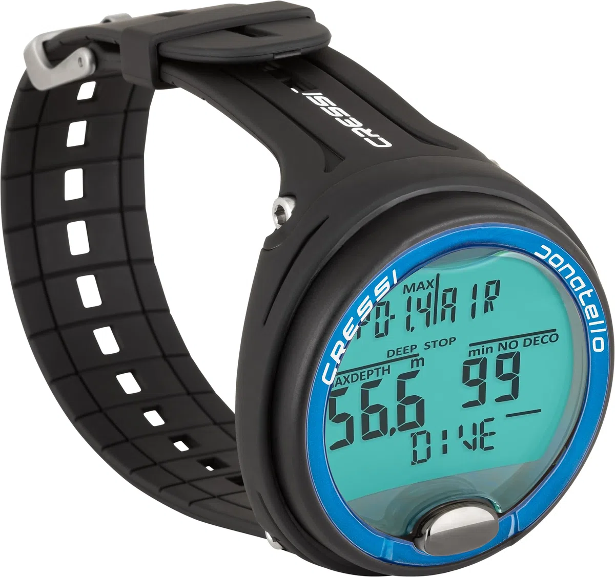 Cressi Donatello Tauchcomputer – Luft- und Nitrox-Modus, Apnoe- und Gauge-Modus – 150 Meter wasserdicht, Hochkontrast-Display – Benutzerwechselbare Batterie, Deep Stop, CNS-Sauerstoffanzeige
