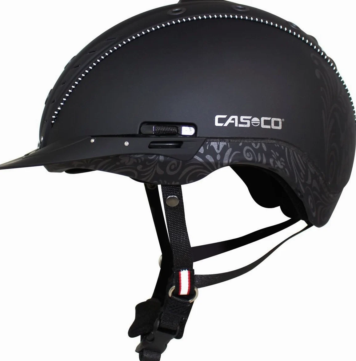 CASCO MISTRALL 2 Reithelm schwarz/floral S/M 55-57cm