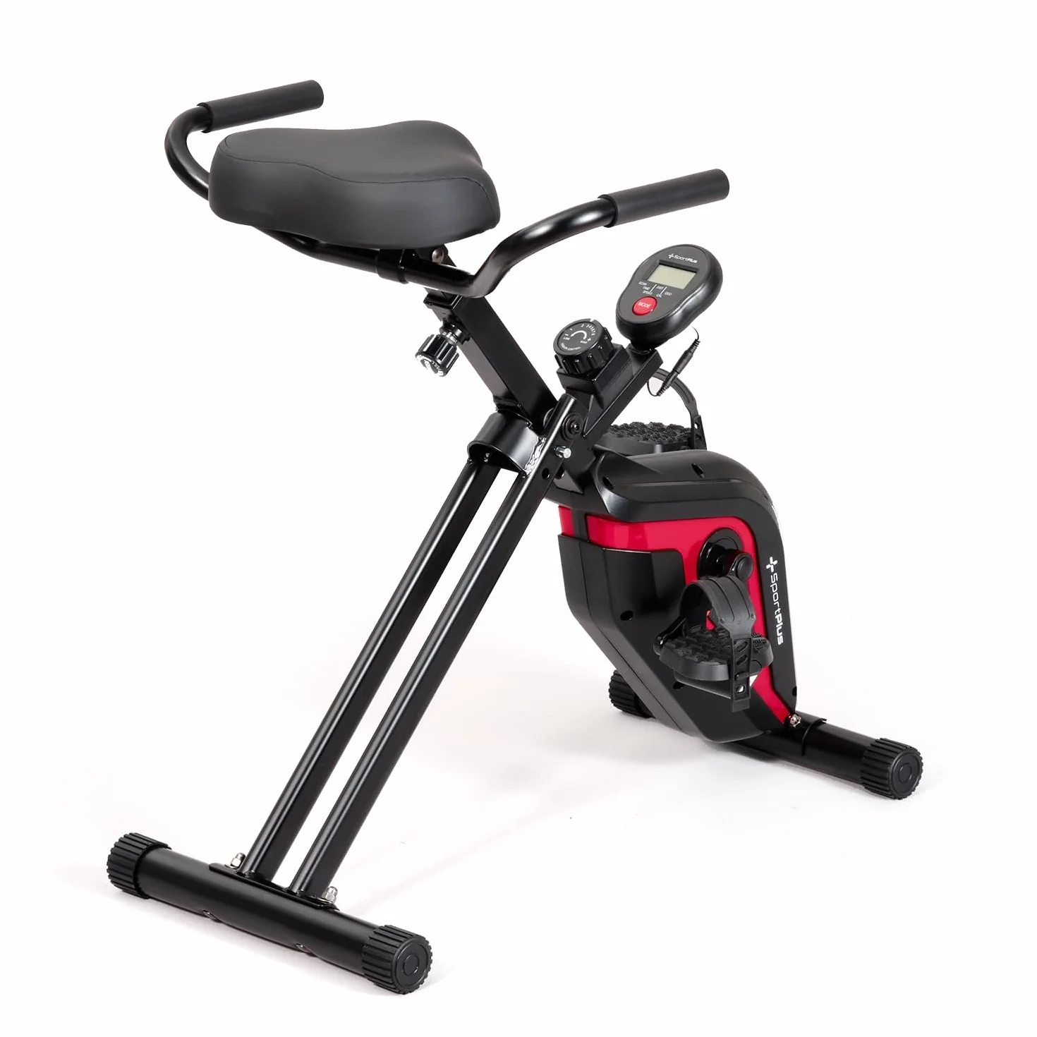 SportPlus Tischfahrrad für zuhause | Heimtrainer Fahrrad klappbar für höhenverstellbare Tische | perfekt für Homeoffice