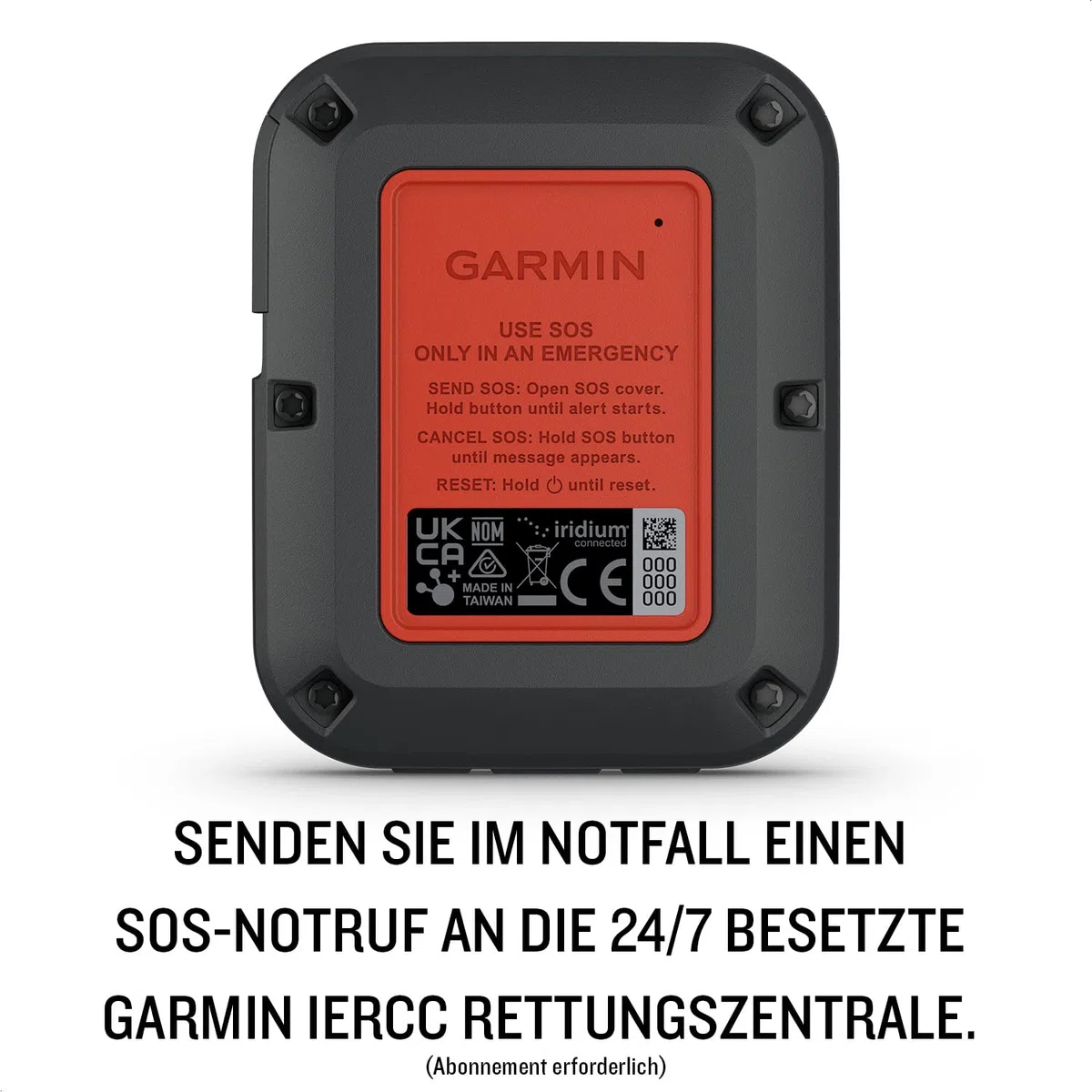 Garmin inReach Messenger – kompaktes GPS-Satelliten-Kommunikationsgerät mit 24/7 Notruf-Funktion, weltweitem Nachrichtenversand ohne Mobilfunkempfang (ABO erforderlich), bis 28 Tage Akkulaufzeit