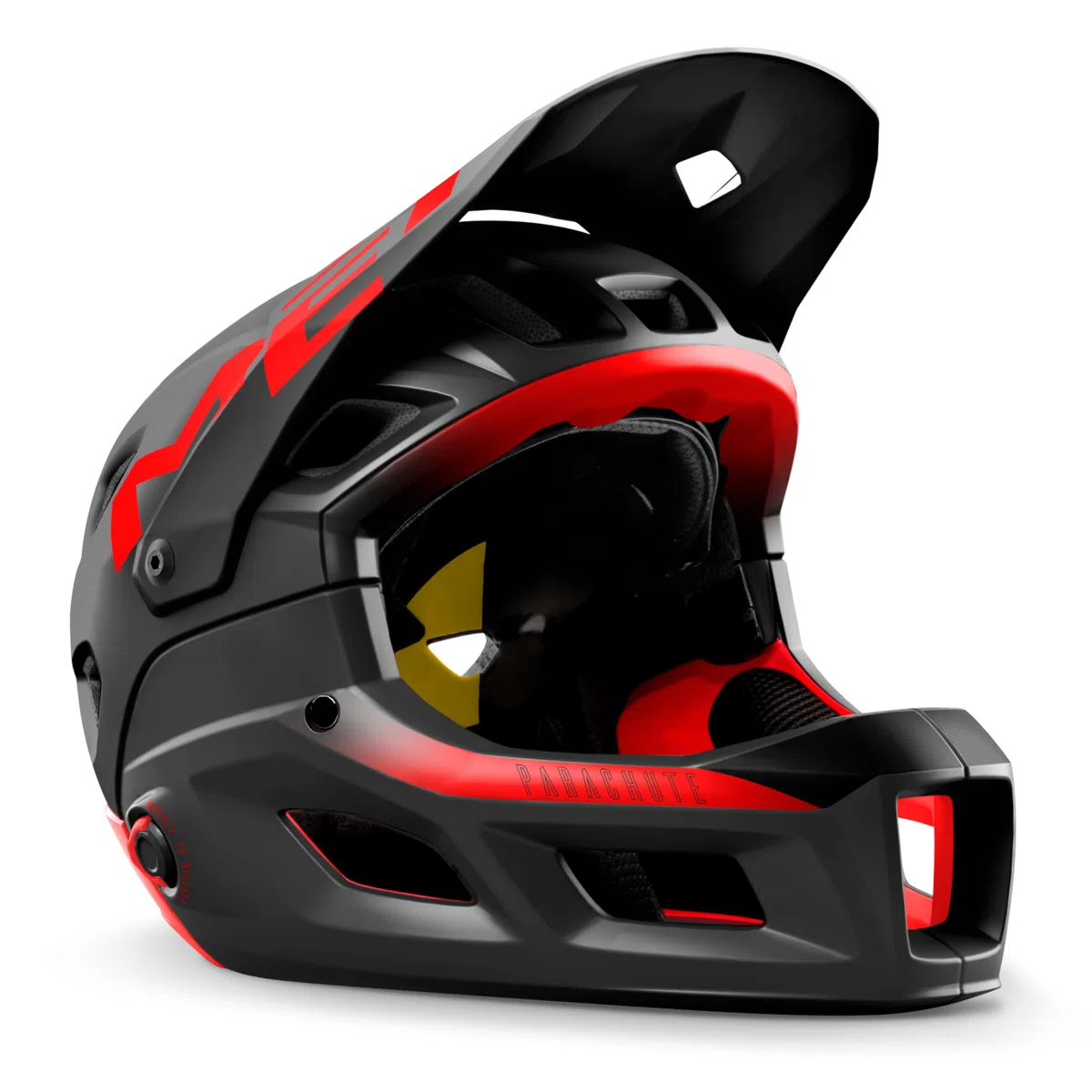 MET Parachute MCR MIPS Helm schwarz/rot