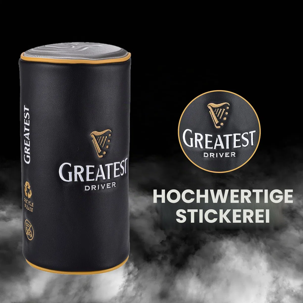 Shanker Golf Driver Schlägerhaube – Bierdosenform, lustige Schlägerhaube – Tour-Grade PU-Leder Golfschlägerhülle mit gestickter Oberfläche
