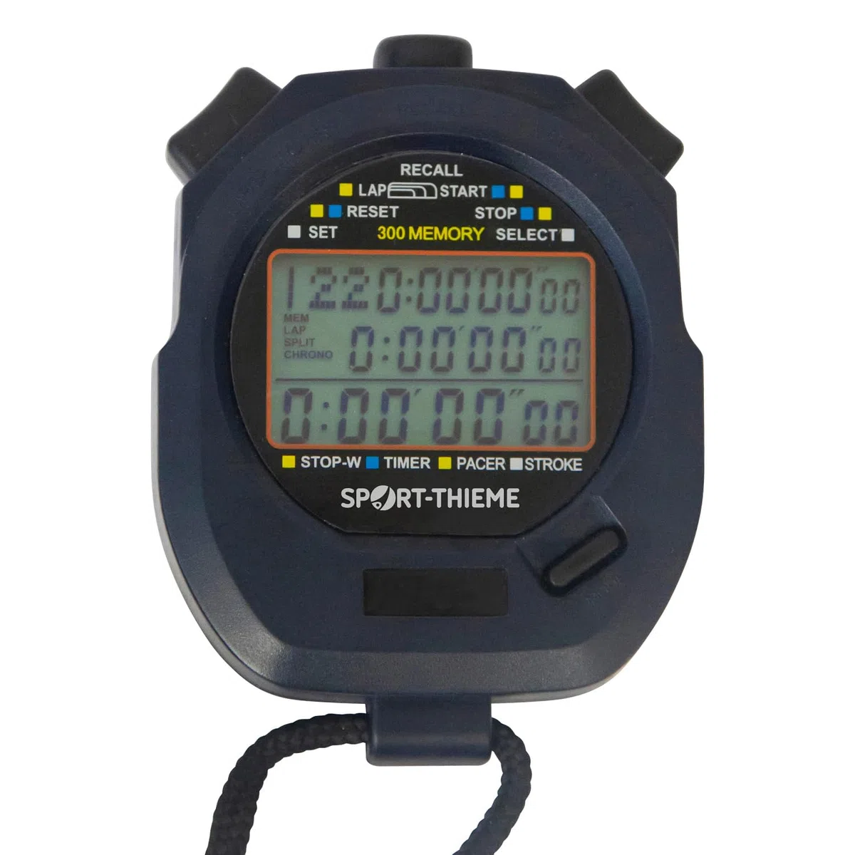 Sport-Thieme Stoppuhr Digital Wasserdicht Schwimmen Rudern 300 Speicherplätze 82x62x23 mm