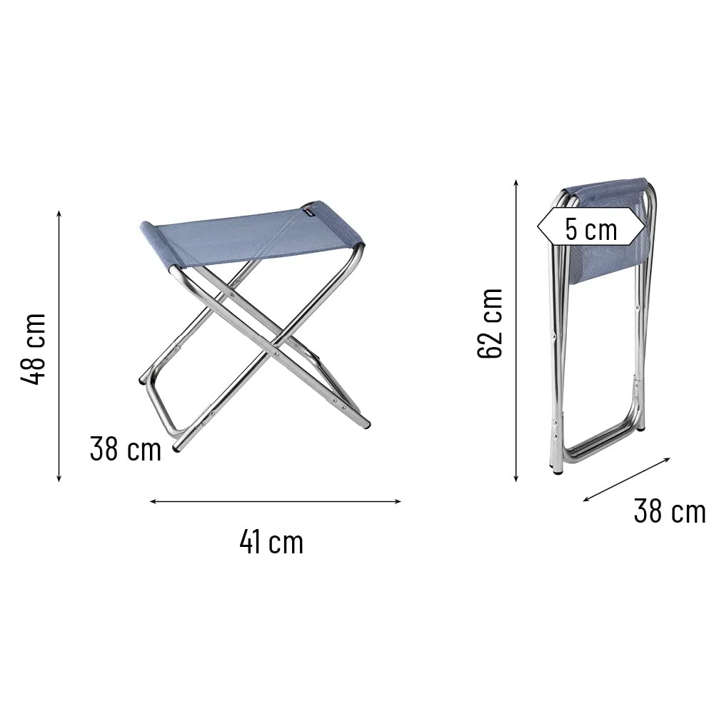 Lafuma Mobilier ALU PL Klapphocker, Océan II, 45 x 38 x 41 cm