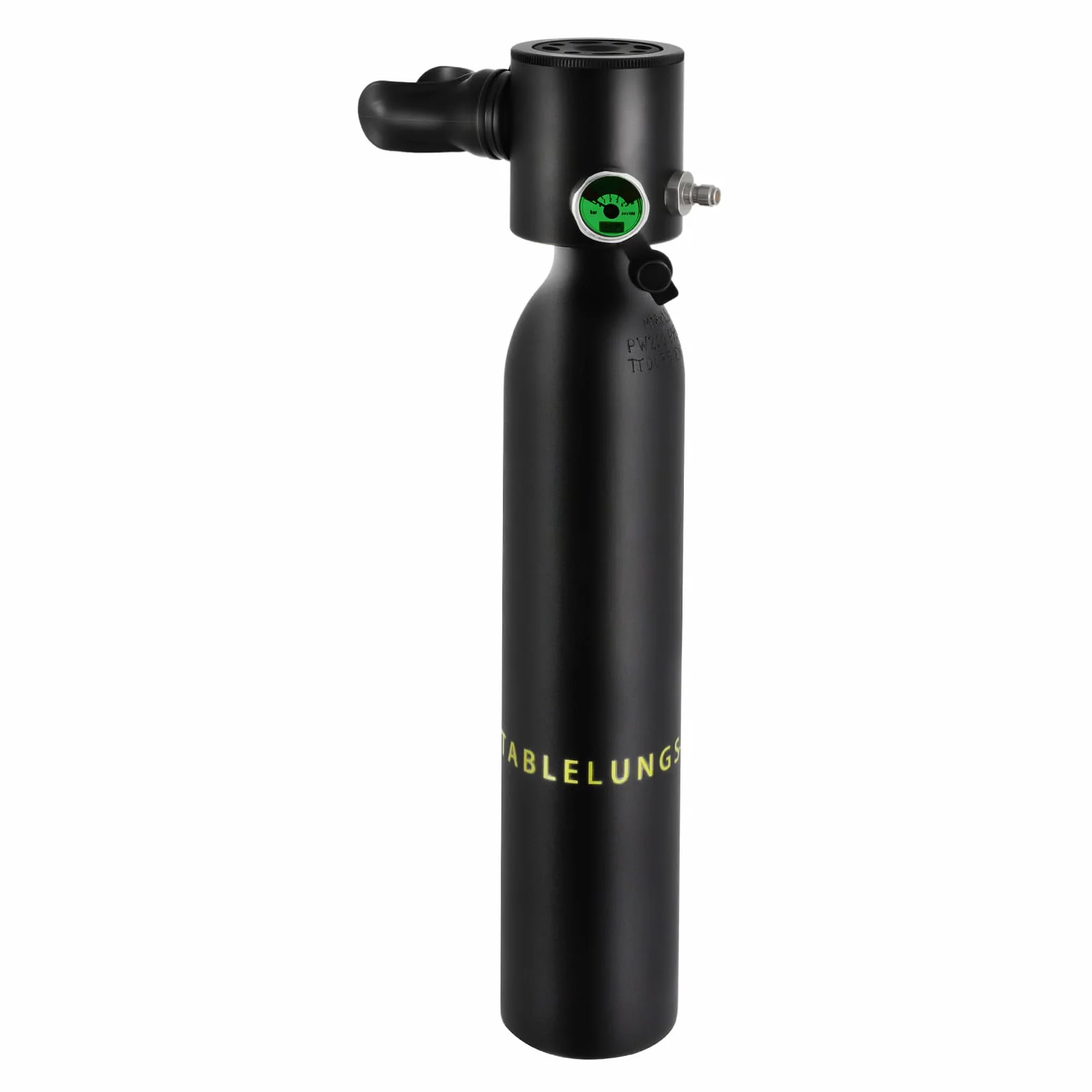 0,5L Mini Tauchflasche, Sauerstofftank Taucher Set mit Manometer und Tragegurt, Tragbare Sauerstoffflasche für Schnorcheln, Apnoetauchen & Notfall-Backup