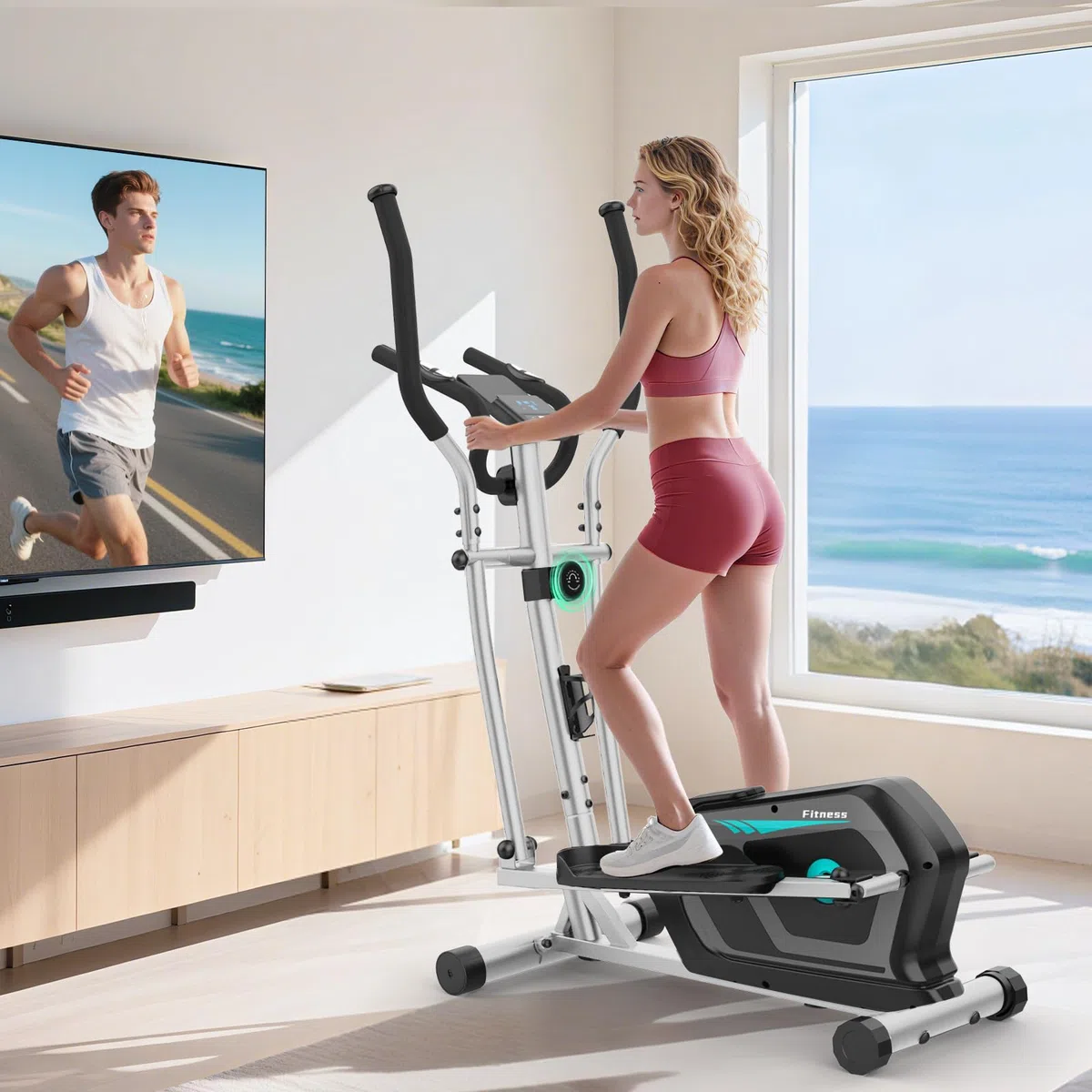 Crosstrainer mit 16 Widerstandsstufen, Bluetooth App, Magnetisch, bis 130 kg