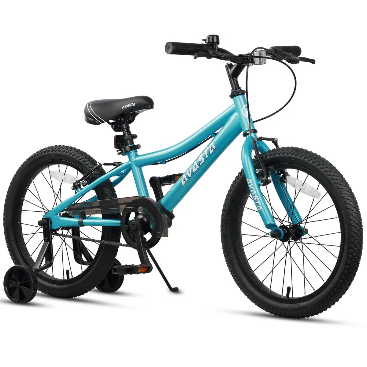 AVASTA Bilbo 18-, 20- und 24-Zoll-Kinderfahrrad für Jungen und Mädchen im Alter von 5 bis 14 Jahren mit verstellbarem Lenker und Sattel, Zwei V-Bremsen und Ständer, erhältlich