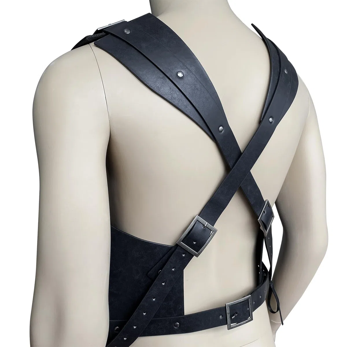 HiiFeuer Viking Warrior PU Leder Brustpanzer, Retro Ritter Leder Körperpanzer, Mittelalterliche Rüstung für LARP/Cosplay