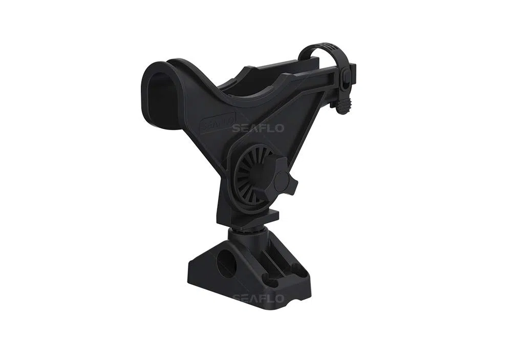 Seaflo Sit on Top Kajak mit Paddel und Angelrutenhalter -rot-