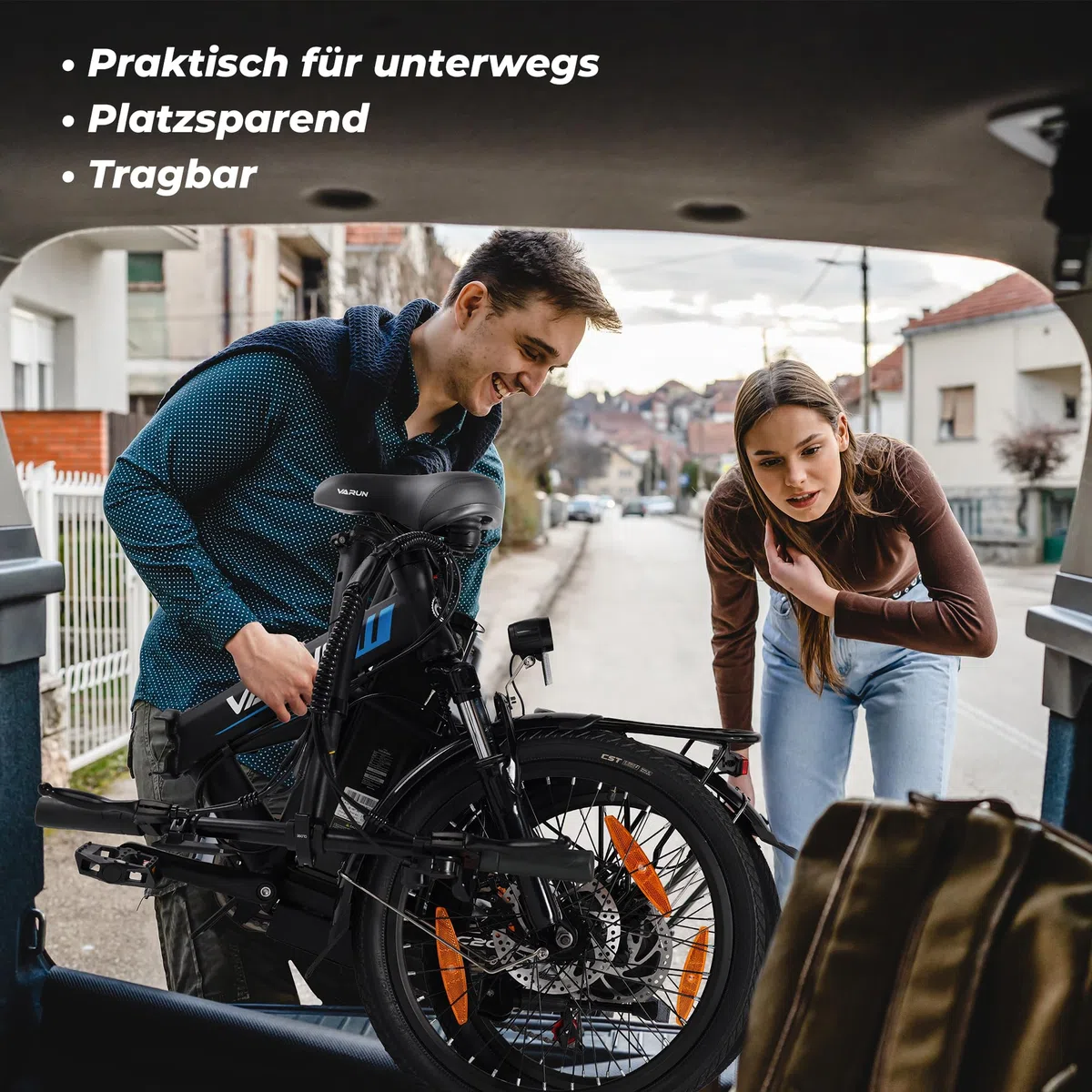VARUN E Bike, 20 Zoll E-Bike Klapprad mit 48V 624 Wh Akku, Max 100 KM, Ebike Damen Herren mit 250W Motor, 25KM/H, 7-Gang, Elektrofahrrad City Ebike für Pendler und Camping, EU-Konformes