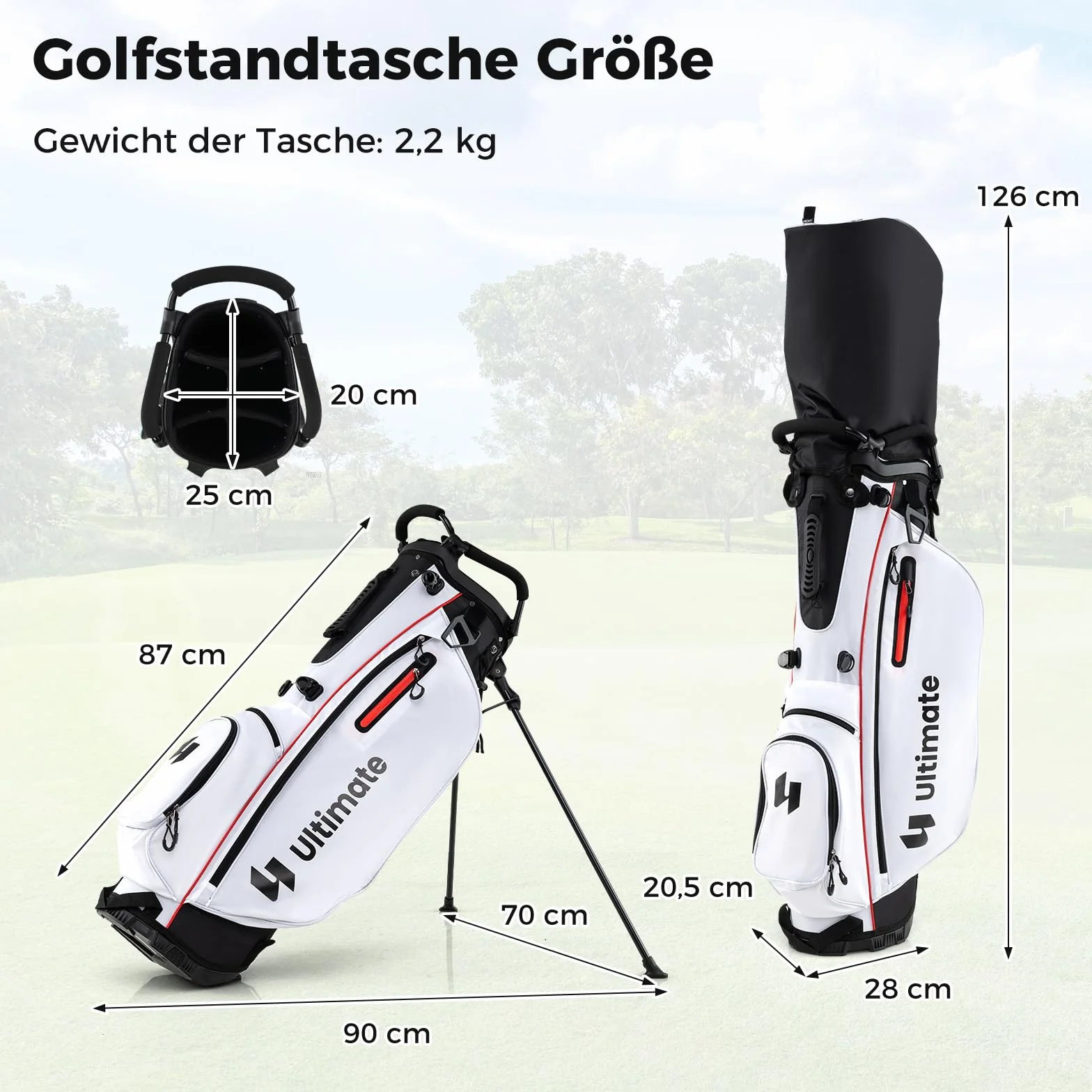 GYMAX komplettes Golfschläger Set für Damen, 13-teiliges Golf Set mit Standtasche & Regenschutz, Golfset mit 460CC & 1 Driver & 3 Fairway & Hybrid & 5/6/7/8/9/P/S Eisen