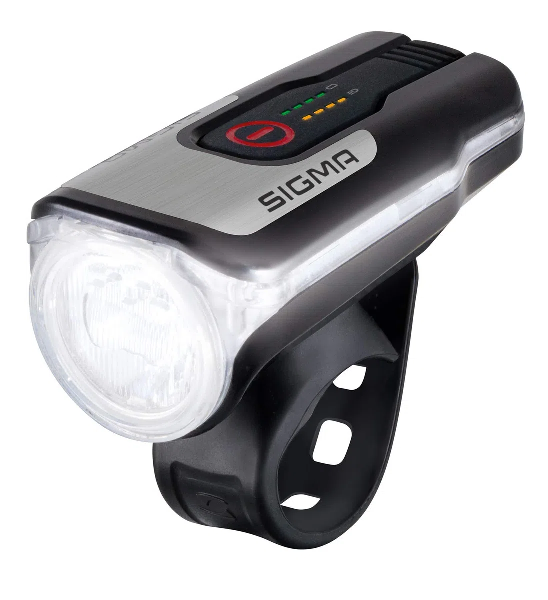 Sigma Aura 80 | LED Fahrradlicht 80 Lux | StVZO zugelassenes, akkubetriebenes Vorderlicht mit 4 Leuchtmodi | 90 m Leuchtweite