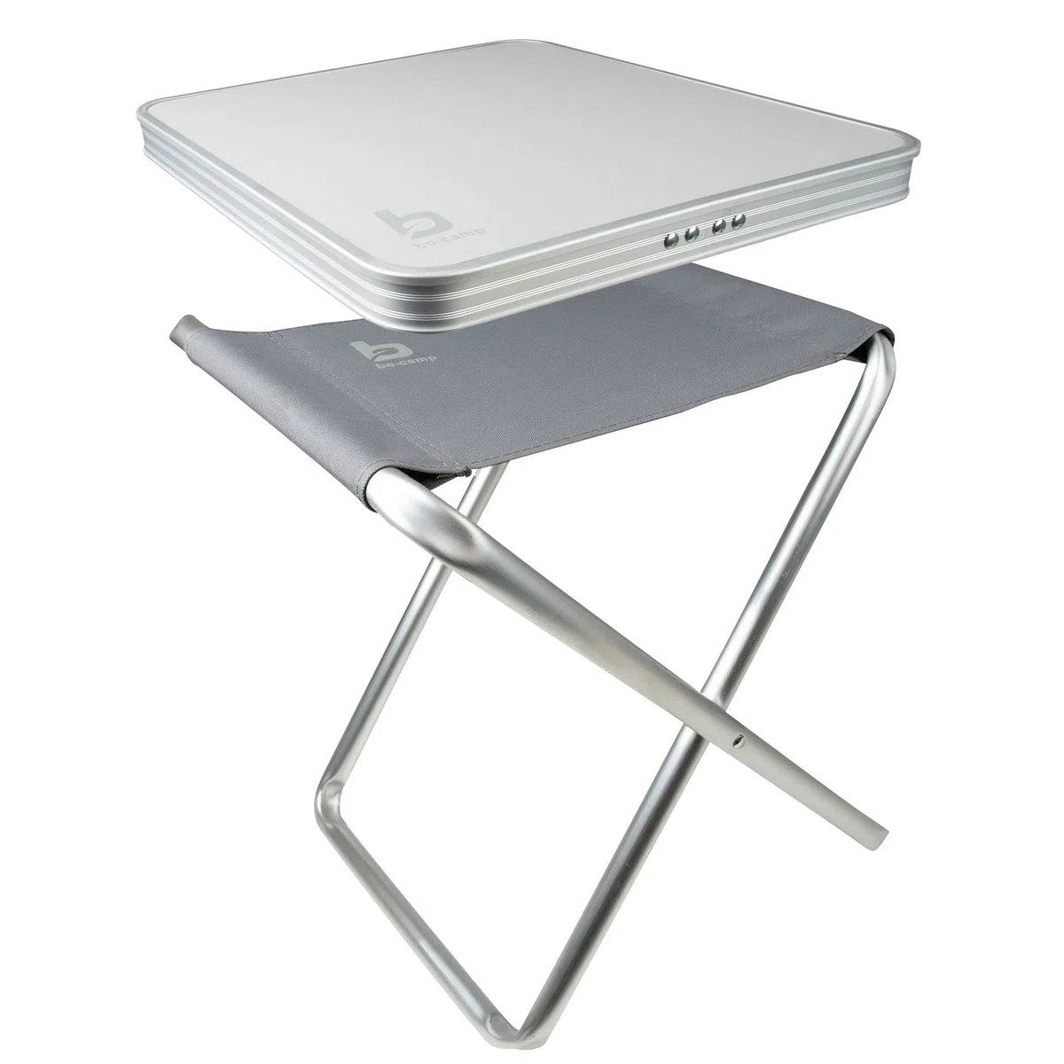 Bo-Camp - Hocker + Tablett - Grau - Grau