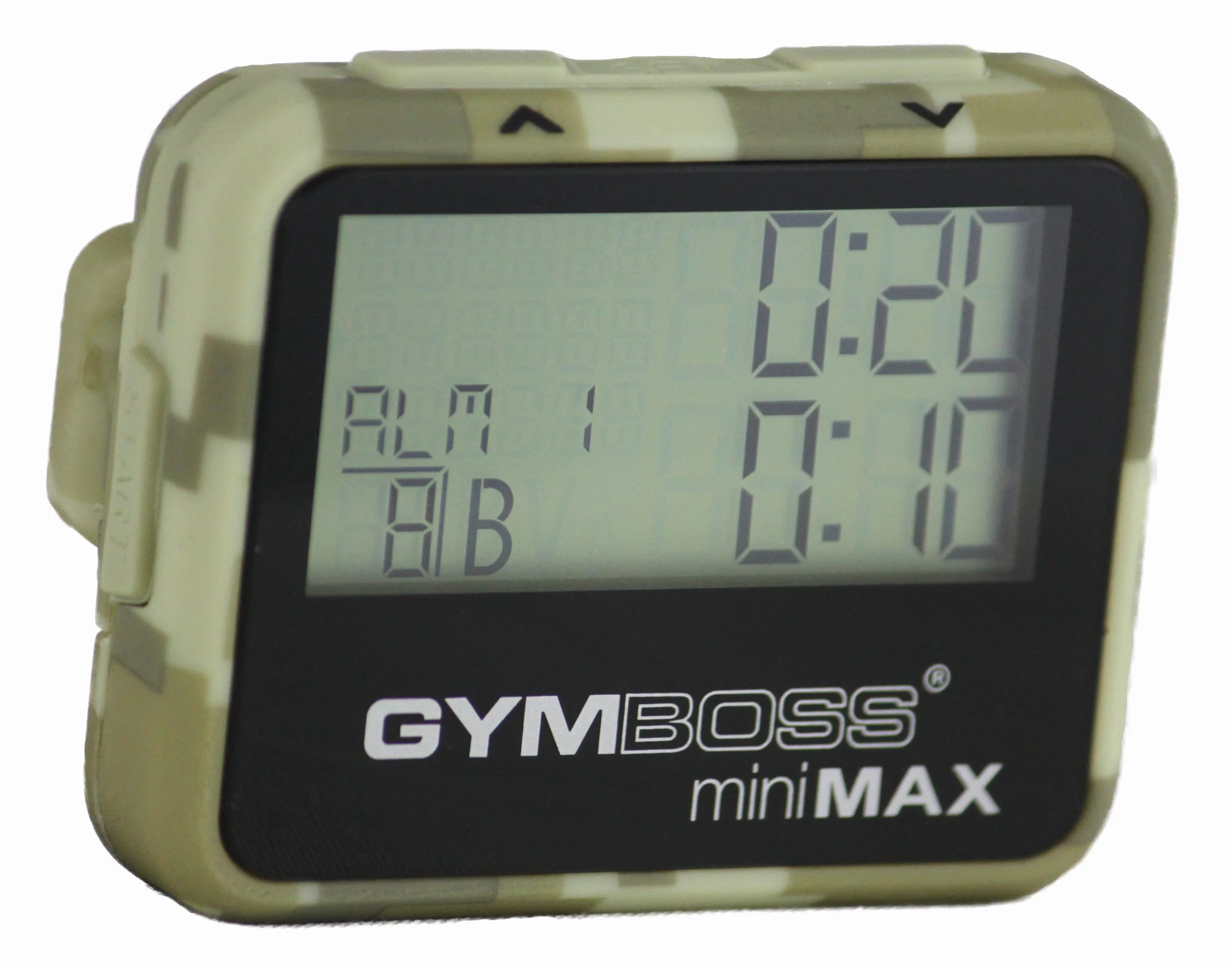 Gymboss miniMAX Intervalltimer Stoppuhr Camouflage Hellbraun SOFTBESCHICHTUNG