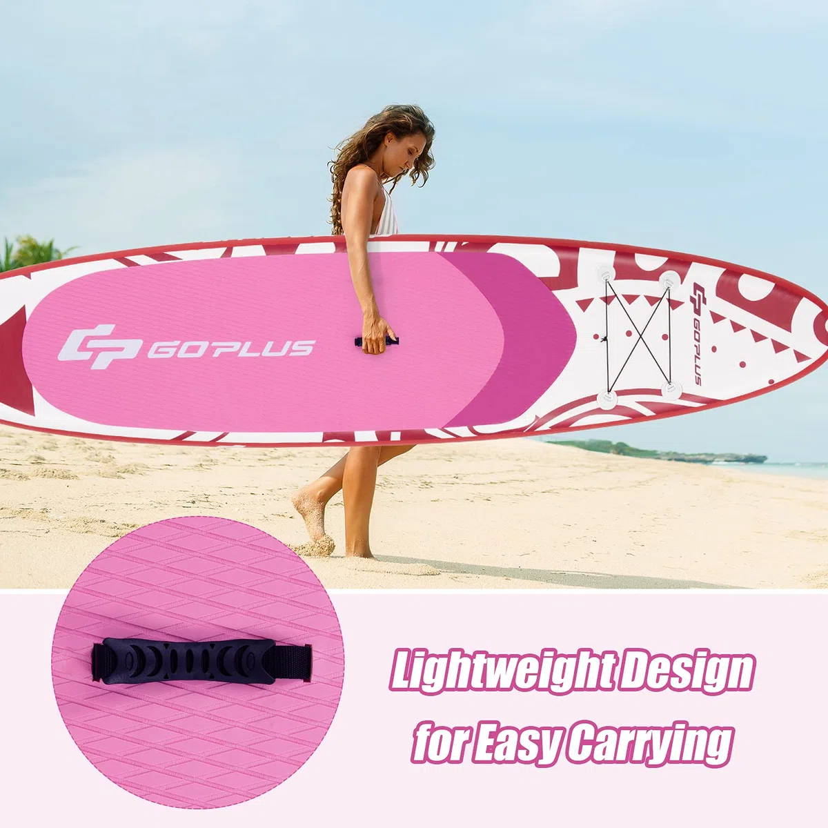 RELAX4LIFE 320/335 x 76 x 15cm SUP Board Set, Aufblasbares Stand Up Paddling Board, Paddelboard mit Sicherheitsleine & Paddel & Pumpe & Rucksack & Reparaturset & 3 Finnen, für Anfänger& Profis