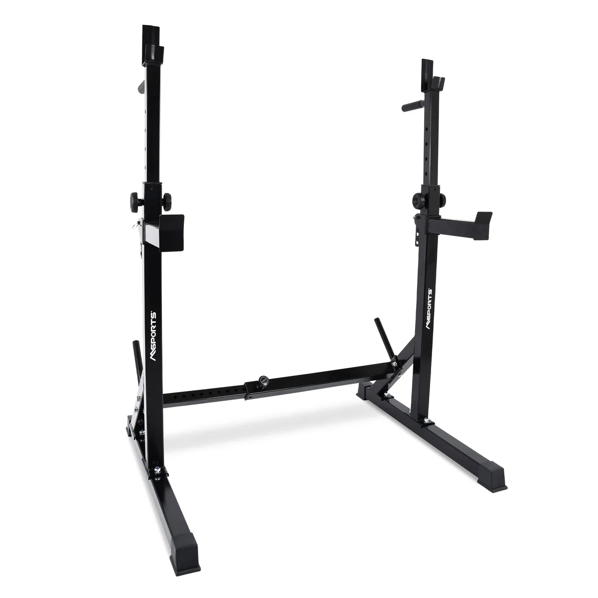 MSPORTS Hantelständer Premium – Höhenverstellbare Langhantel-Ablage & Squat Rack für Home-Gym und Studio – sicher, stabil & platzsparen