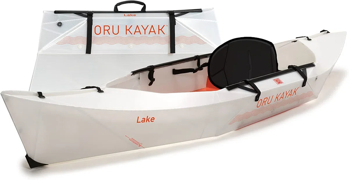 Oru Kayak Faltbares Kajak Lake | Stabil, faltbar, langlebig, leicht - Anfänger, Intermediär - Freizeitpaddeln auf Seen und Flüssen - Kapazität: 113 kg, Größe (aufgebaut): 274 x 81 cm, 7,7 kg