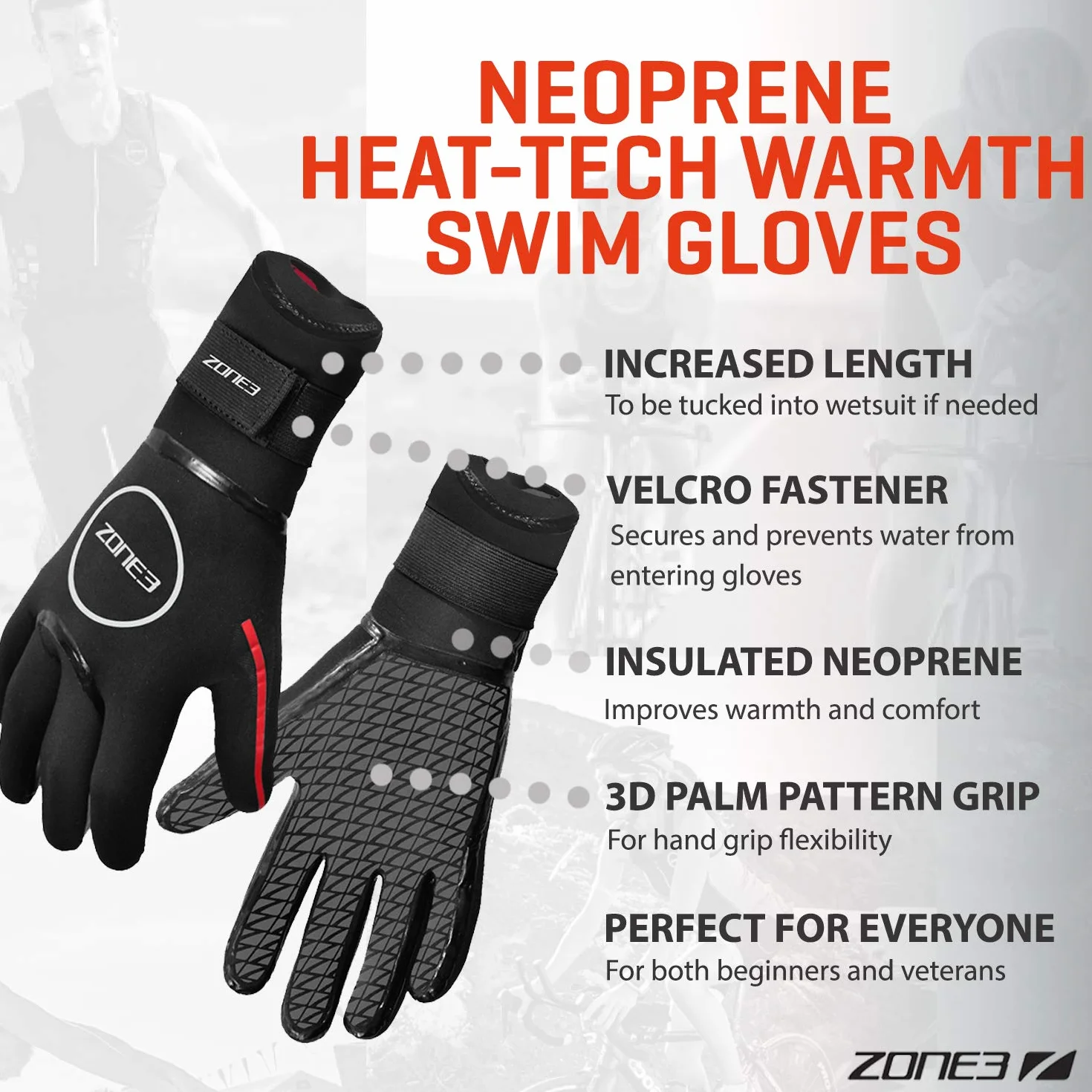 ZONE3 Neopren Heat-tech Schwimmhandschuhe