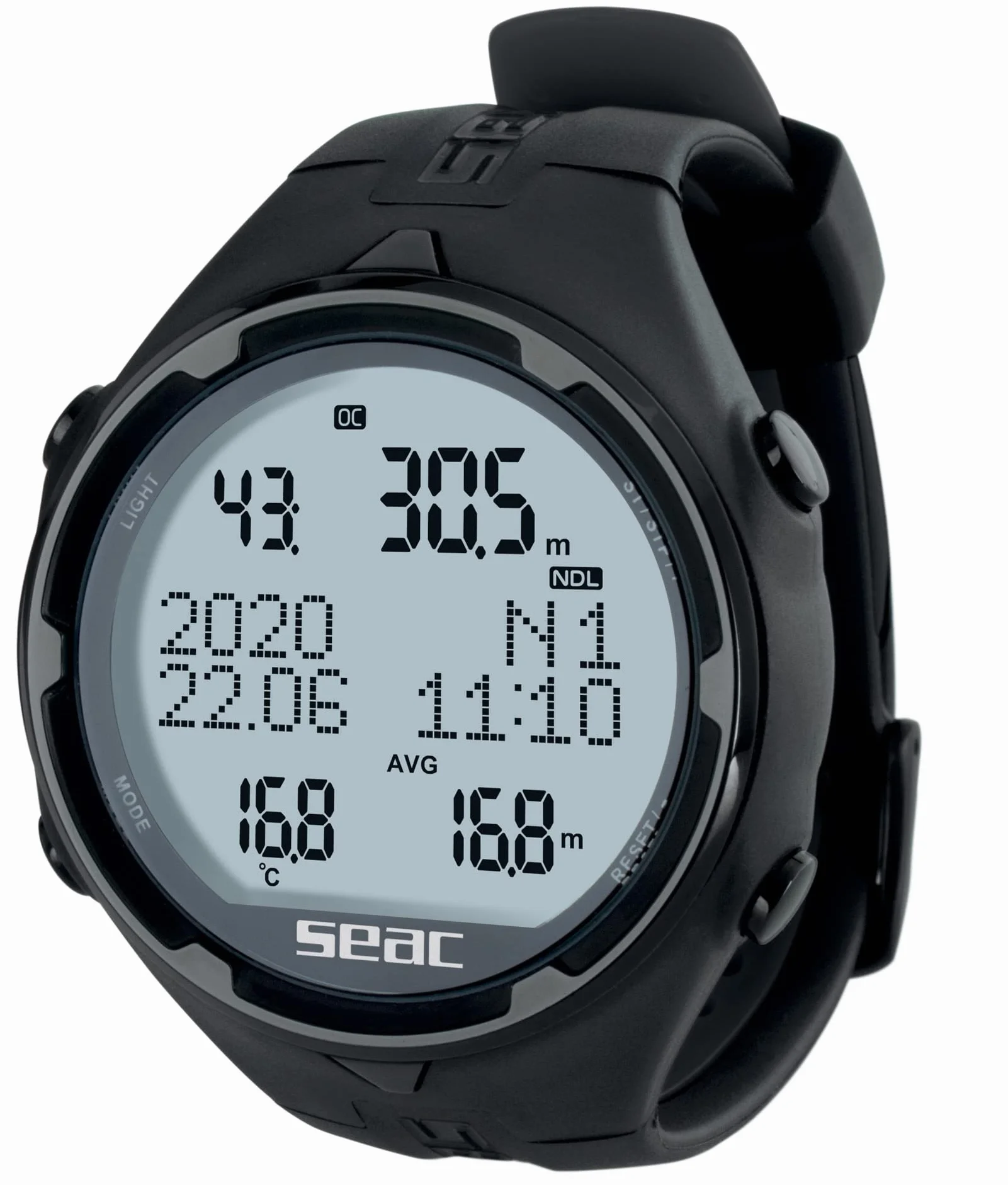 Seac Action, Tauchcomputer für Gerätetauchen und Freediving, Logbuch, Dive Planner, Safety Alarme