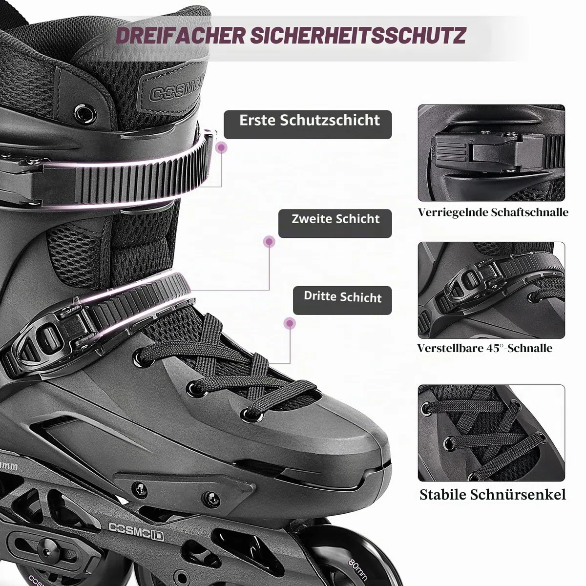 Inline Skates for Women Men, Roller Skate Blade Adult Male Female, Professional Fitness Roller Skates Blades for Unisex