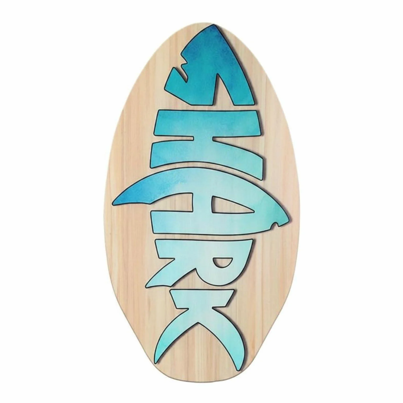MERIGLARE Skimboard Kinder Strandbrett Robustes Wellenbrett Poplarholz Oberfläche für Anfänger Familien Kinder Outdoor-aktivitäten Balance-Spiel Training , Blauer Fischgrät , 89 50 0.7CM