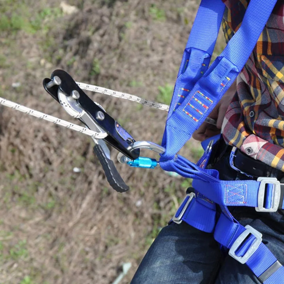Ejoyous Abseilgerät Klettern, Climbing Descender 10-12 mm Rope Descender Selbstbremsen Stop Climbing Ro für Seildurchmesser 10-12mm bis 150kg
