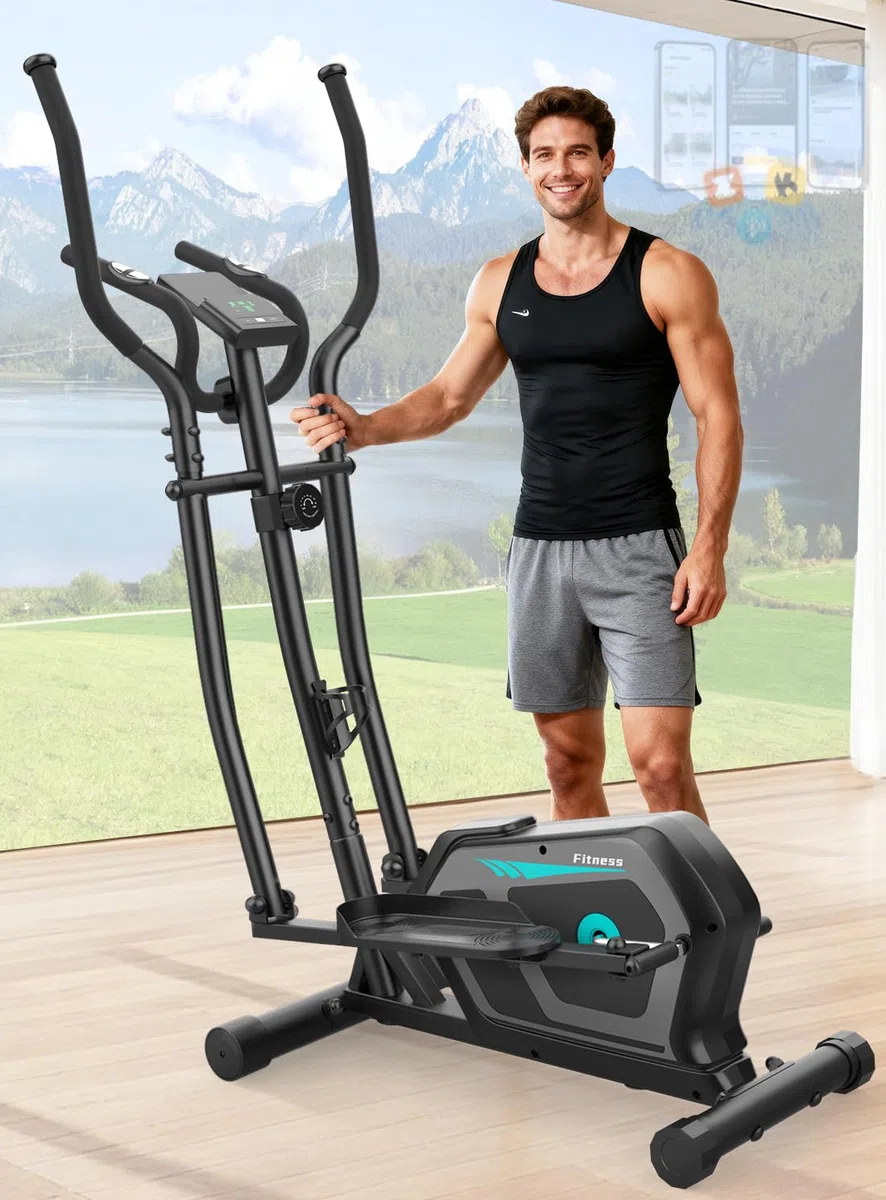 Crosstrainer 3-in-1 mit 16-stufigem Widerstand, LCD Monitor, 6KG Schwungrad, belastbar bis 287LBS