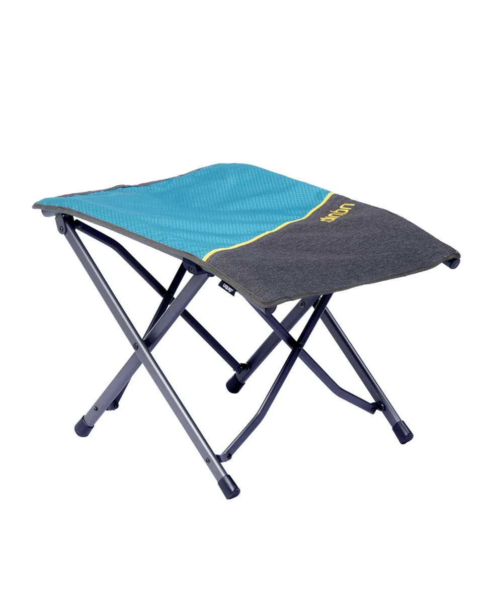Uquip Fußablage Finley Fußbank Camping Stuhl Klappstuhl Fuß Stütze Hocker Stahl Petrol/Grey