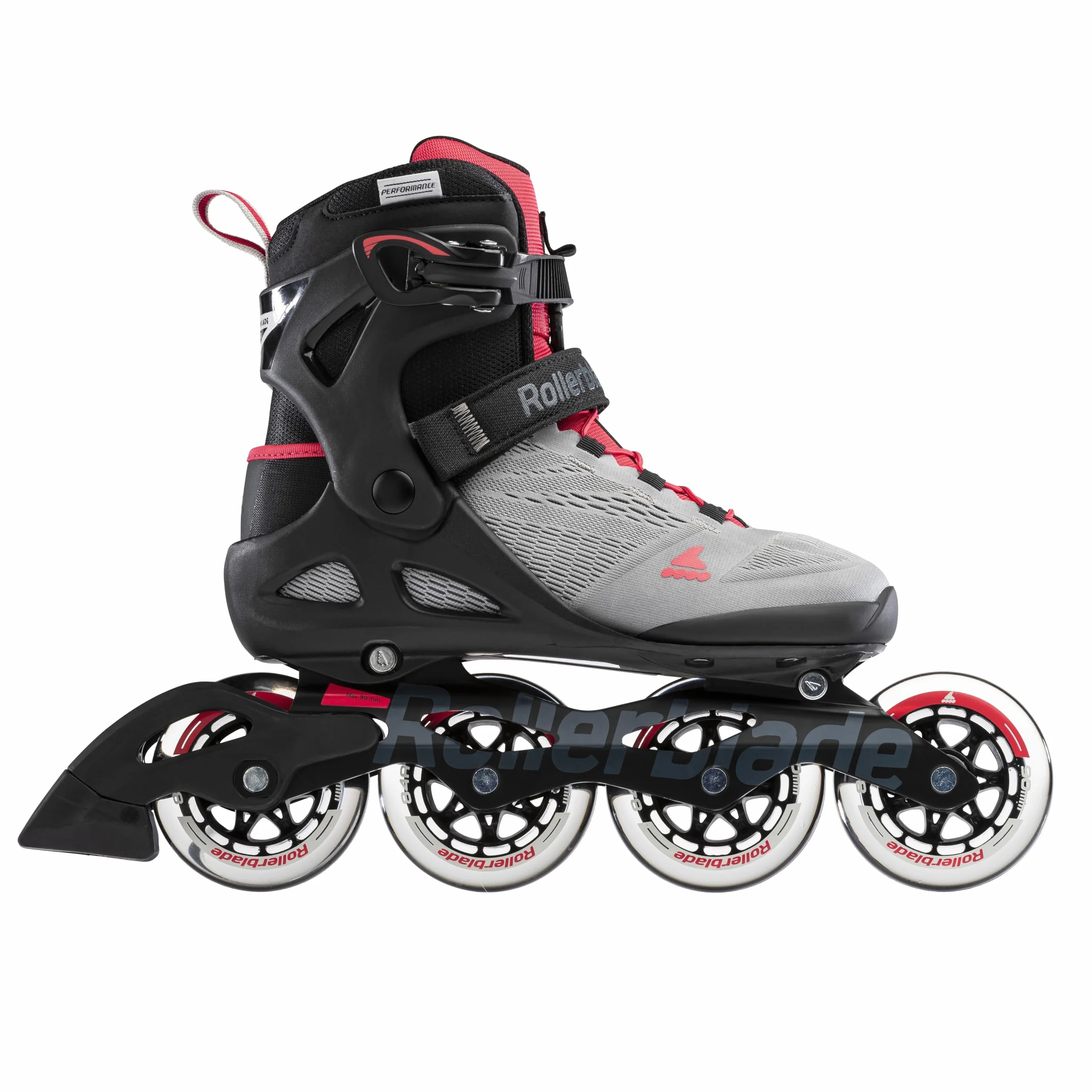 Rollerblade MACROBLADE 90 W, Inline-Skates für Damen, Fitness Inliner, Neutrum Grau/Paradies Rosa