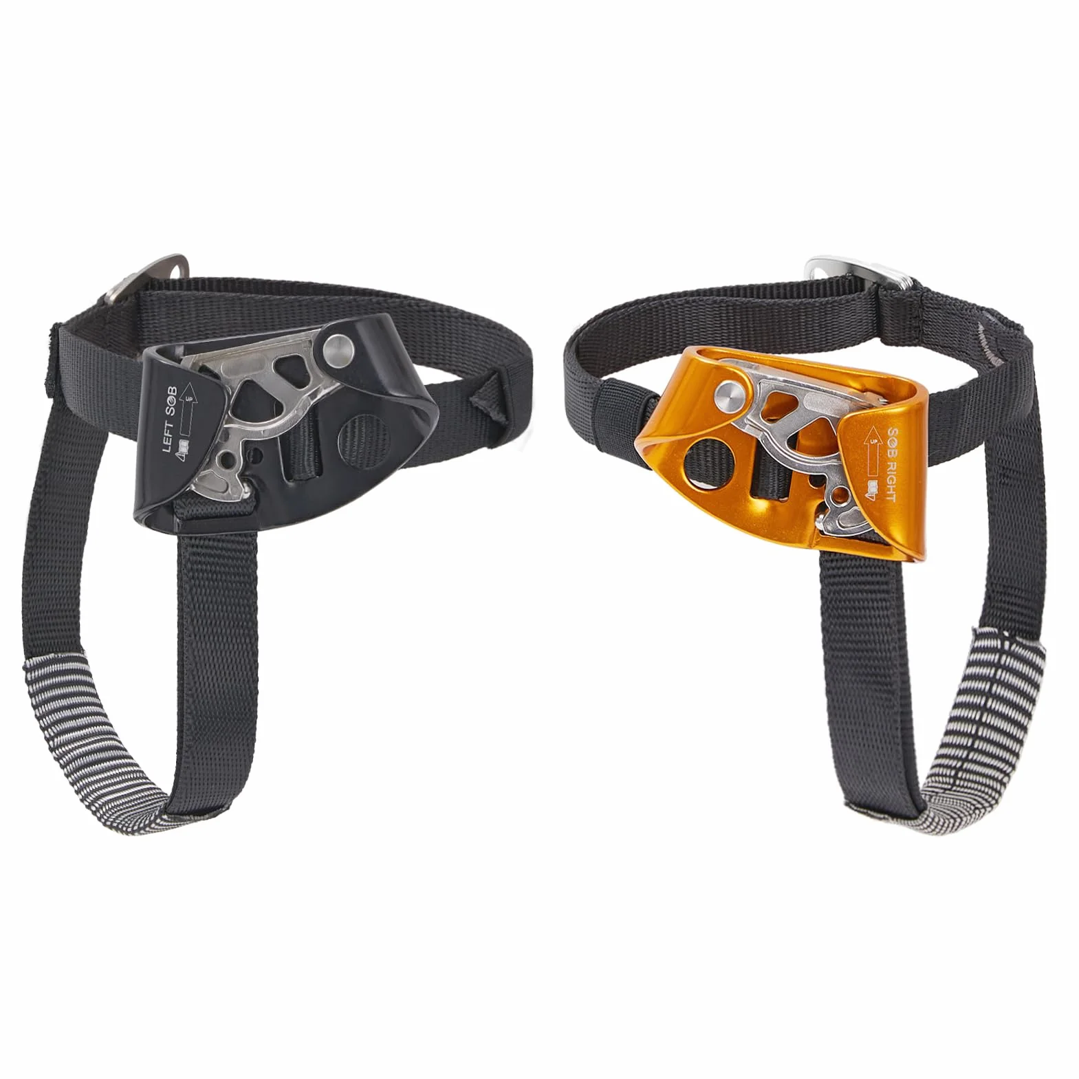 SOB Steigklemme Klettern Fußlift Rechts und Links für Bergsteigen, Klettern, Feuerrettung oder technischer Schutz Foot Ascender
