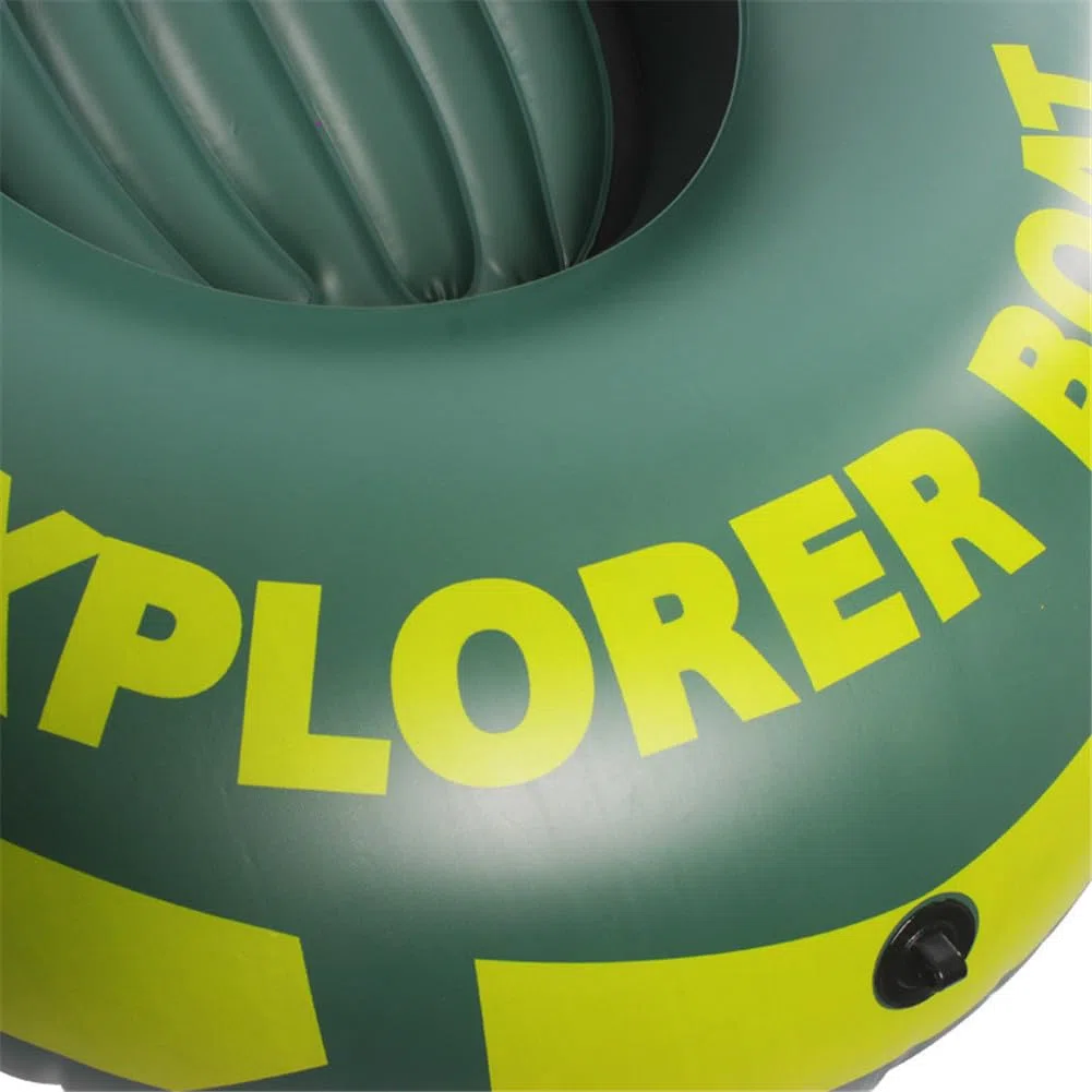 Inflatable Boat, 150x100cm Schlauchboote, 1 Personen Angelboot Aufblasbar Für Erwachsene, Kajak, Verdicktes Faltbares Tragbares Fischerboot Für Treibende Wassersportarten Im Freien, PVC