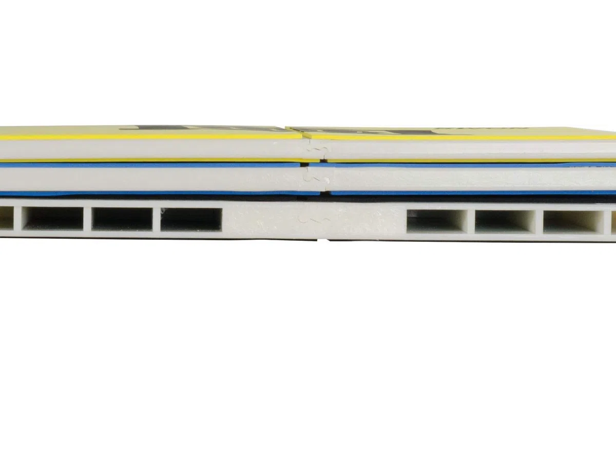 Kwon Bruchtestbrett Kalyeo, wiederverwendbar, 3 Verschiedene Widerstandsgrade, Version 2016 mittel/blau