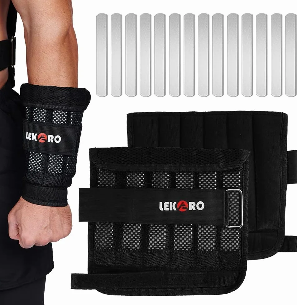 Handgelenk-Armgewichte, verstellbare Handgelenkgewichte, abnehmbare Handgelenk-Knöchelgewichte für Männer und Frauen, für Fitness, Walking, Joggen, Workout, Laufen, 1 Paar, 2 Stück