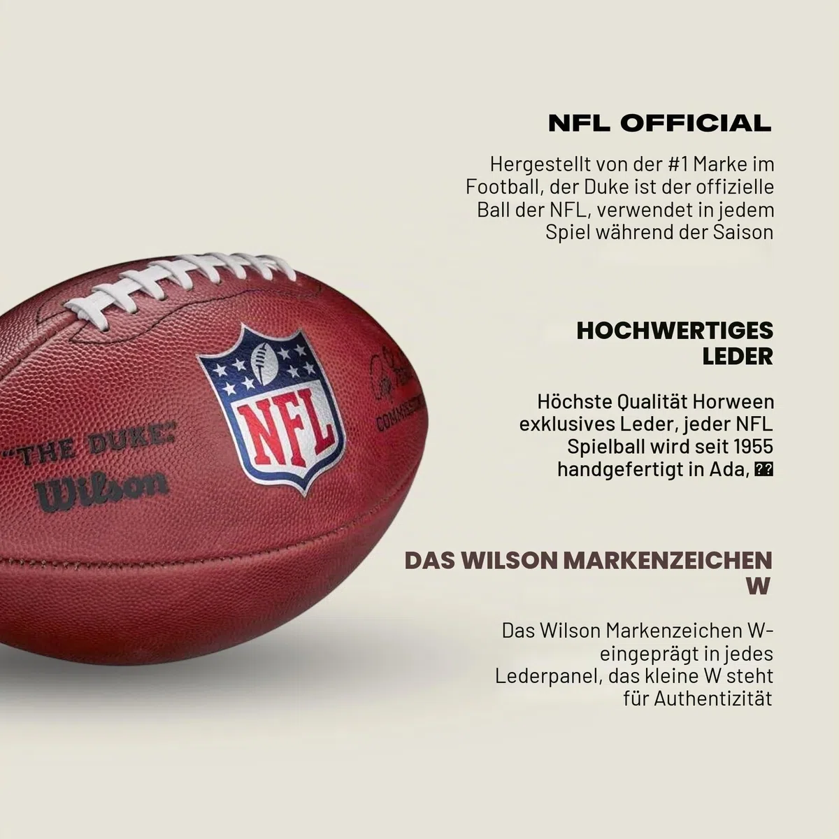 Wilson "The Duke" Offizieller NFL-Spielfußball