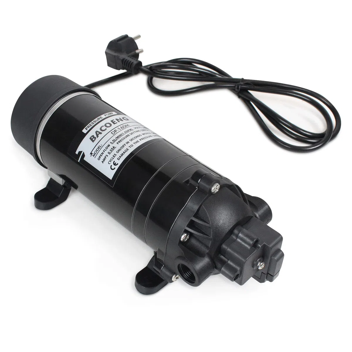 BACOENG AC220V 160 PSI Selbstansaugende Druckwasserpumpe Membranpumpe Trinkwasserpumpe 5.5 Ltr./Min
