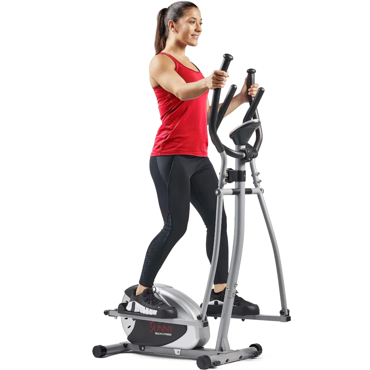 Sunny Health & Fitness Crosstrainer SF-E905 mit Magnetwiderstand, LCD-Monitor, 100 kg max Gewicht, 8 Widerstandsstufen