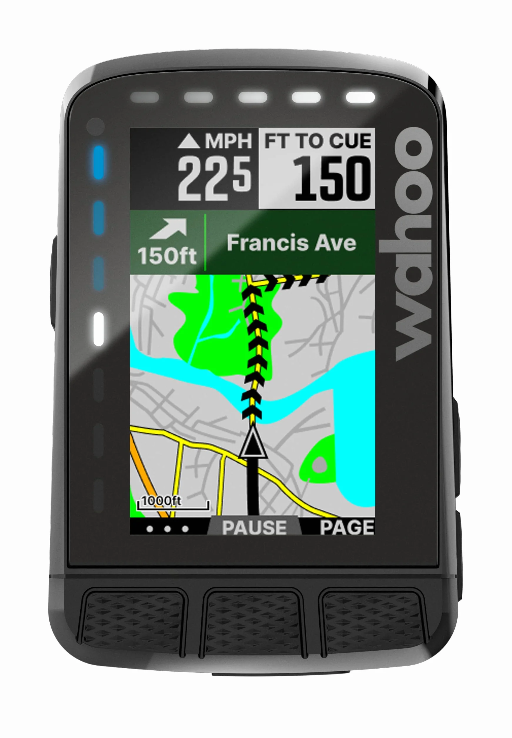 Wahoo Fitness ELEMNT ROAM V2 GPS-Fahrradcomputer, Schwarz