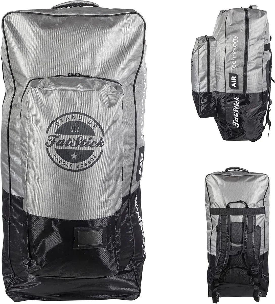Fatstick Paddelbrett-Aufbewahrung & Reise-Rucksack mit Rollen – SUP & Surfbrett Rucksack – wasserabweisendes Segeltuch