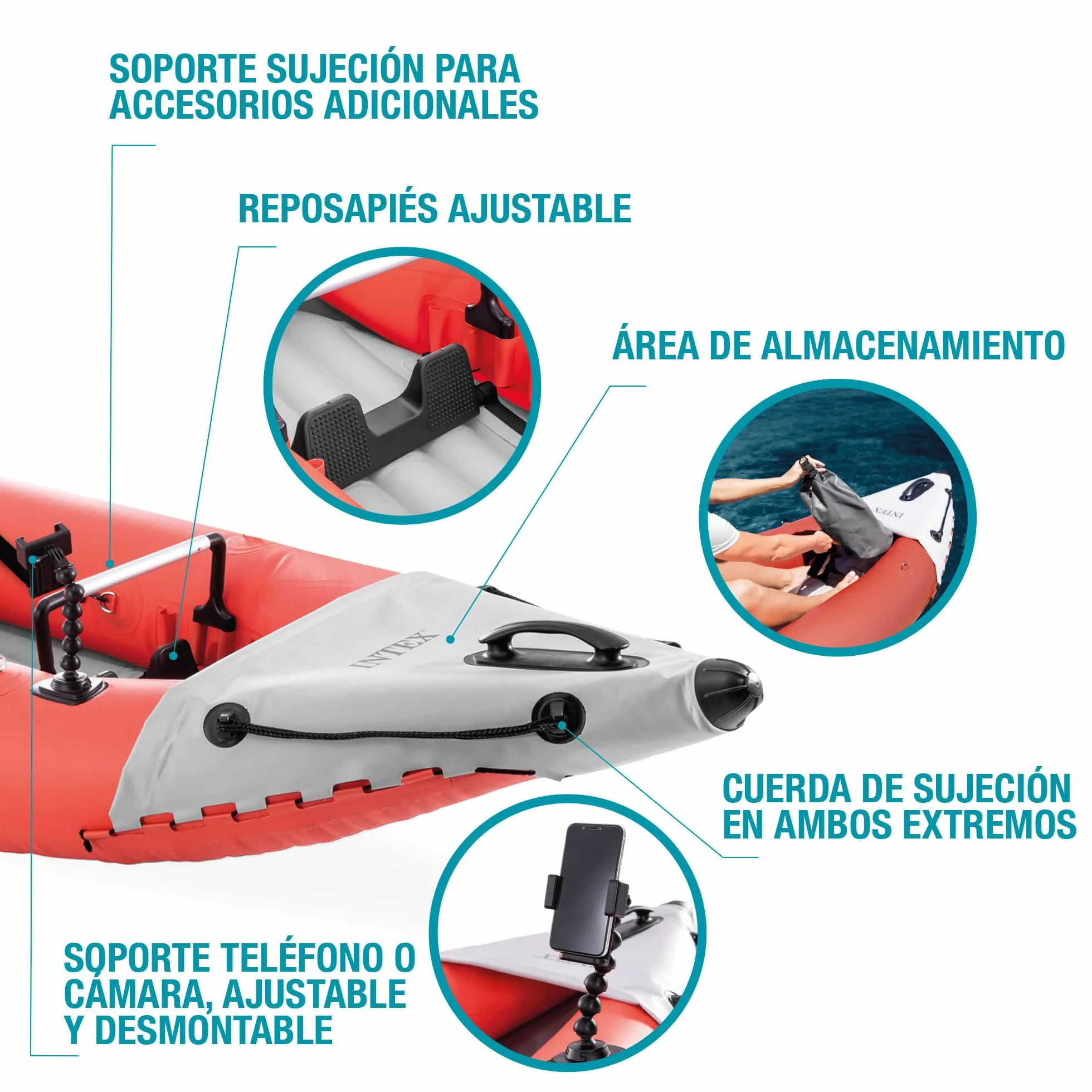 Intex Unisex's Kayak, Multicolour, One Size