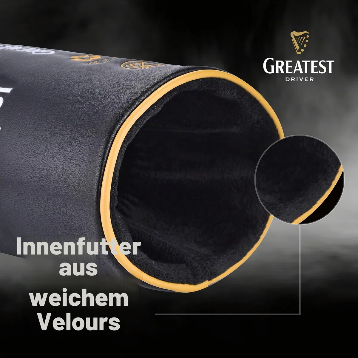Shanker Golf Driver Schlägerhaube – Bierdosenform, lustige Schlägerhaube – Tour-Grade PU-Leder Golfschlägerhülle mit gestickter Oberfläche