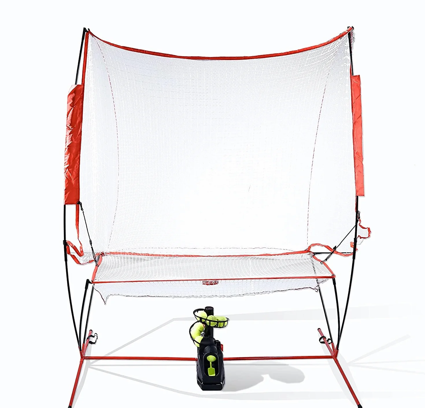 Tennis Maschine Mit Netz (12lb),Pickle bällewurfmaschinen Set für selbsttraining,Anfänger/Kinder/Trainer/Zuhause/Gericht, für alle Stufen/Alter,AC&Batterie&USB-Kabel