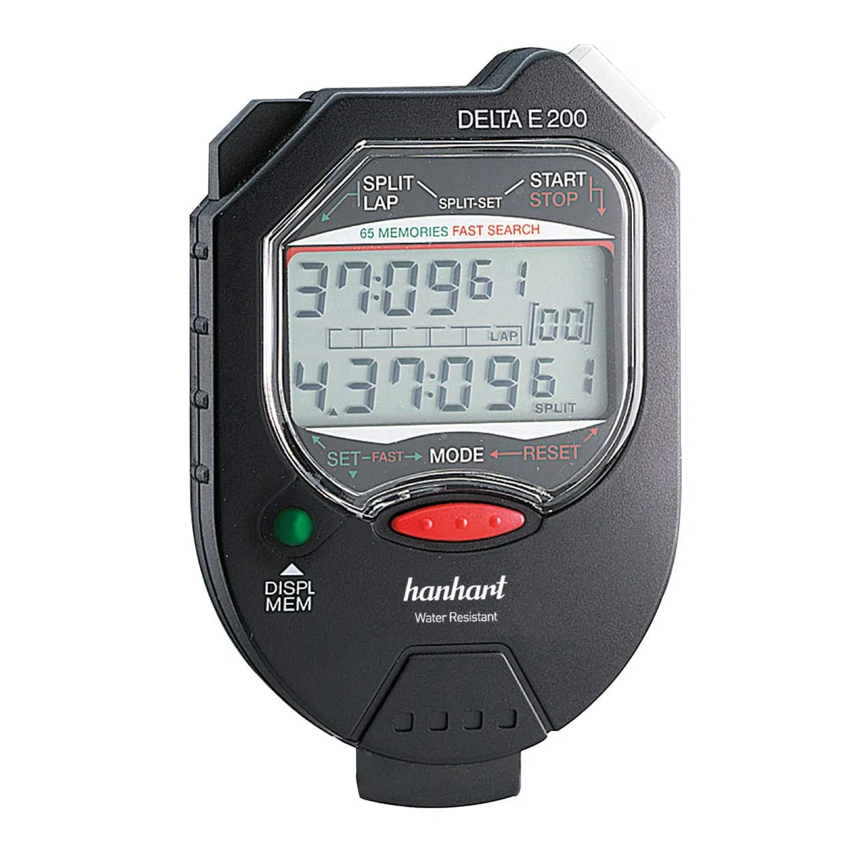 Hanhart elektronische Stoppuhr Delta E 200 schwarz 1/100 Sek. Laboruhr