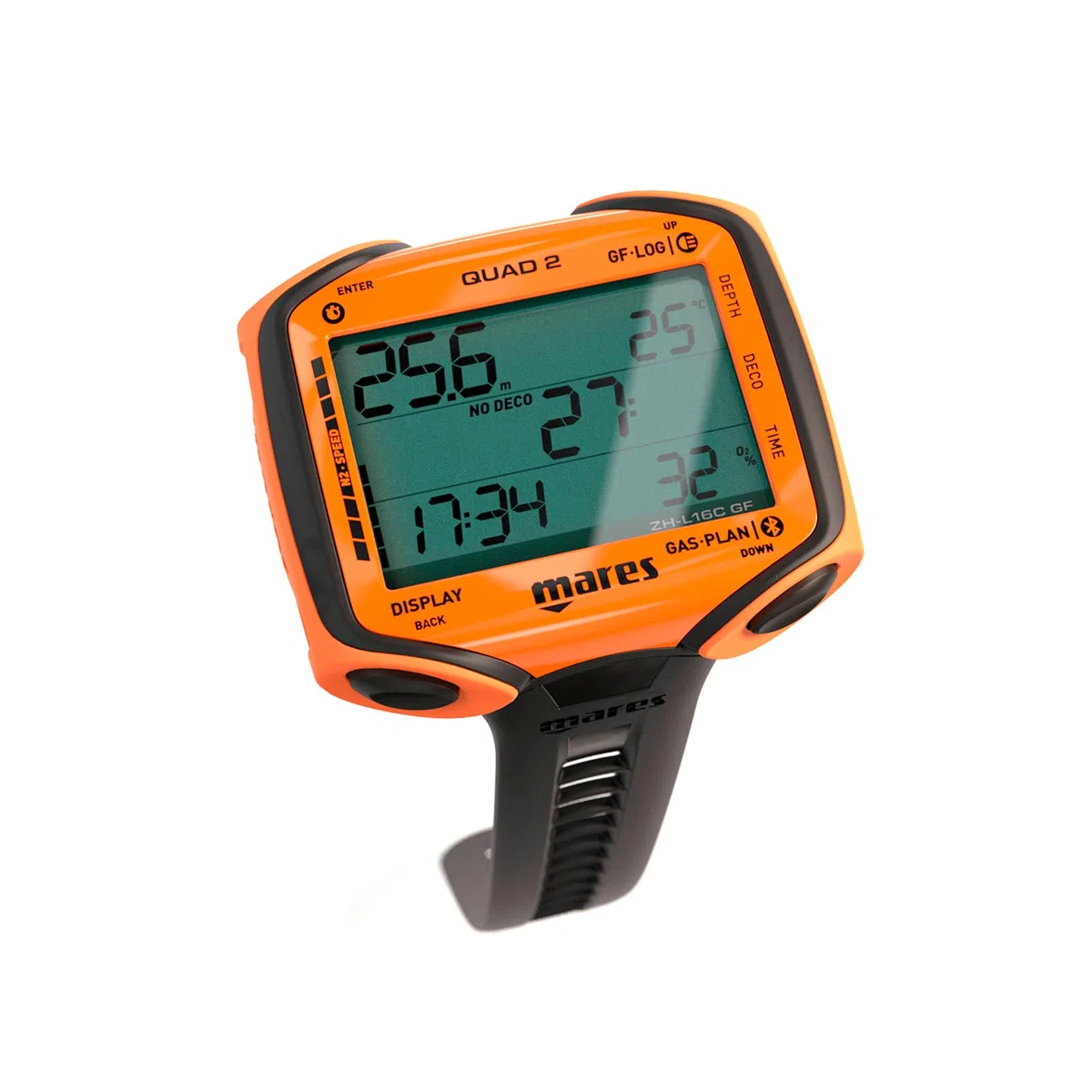 Mares Tauchcomputer Quad 2 Smart Wrist | Anzeige von Tiefe, Dekompression, Uhrzeit