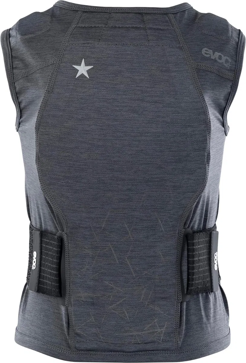 EVOC PROTECTOR VEST KIDS, Protektorenweste (LITESHIELD FLEX Rückenprotektor, S.LEISURE-Stretchmaterial, AIRO FLEX Straps, maschinenwaschbar), Carbongrau