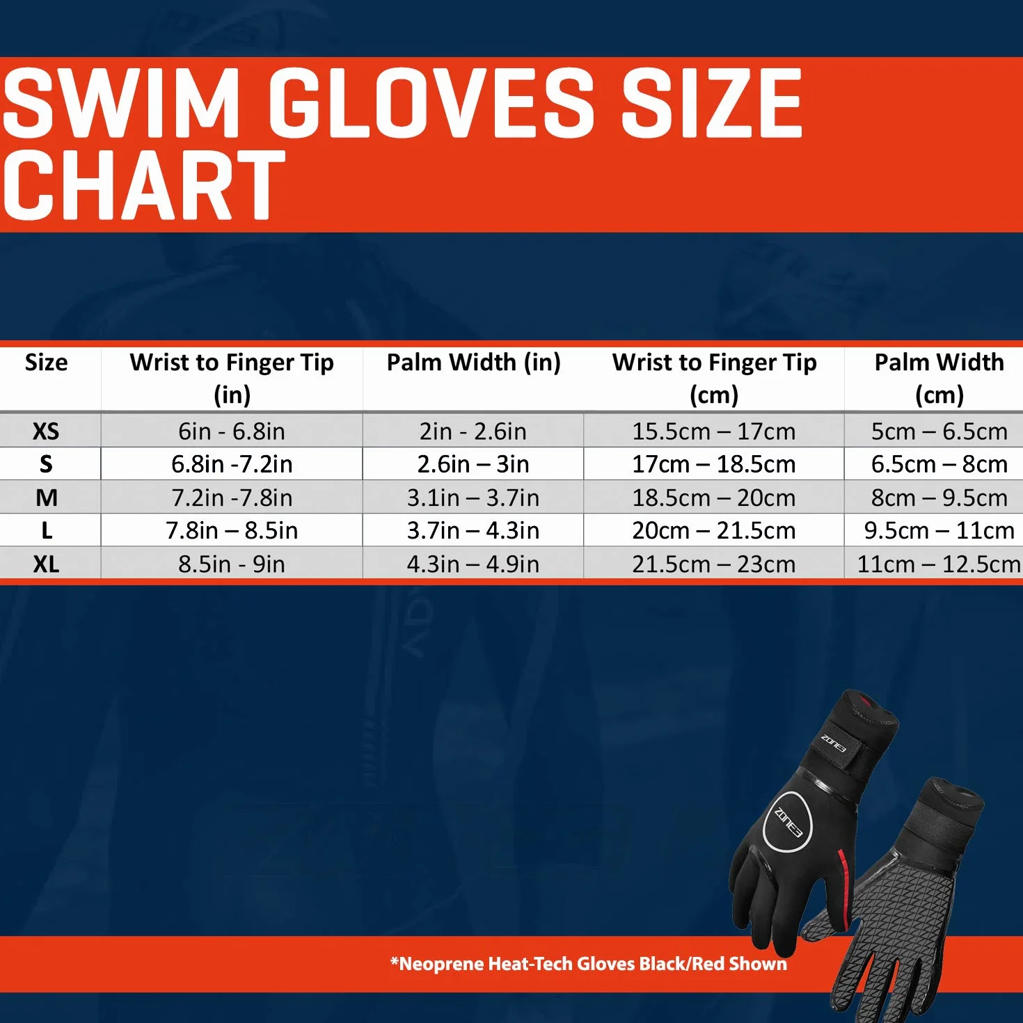 ZONE3 Neopren Heat-tech Schwimmhandschuhe