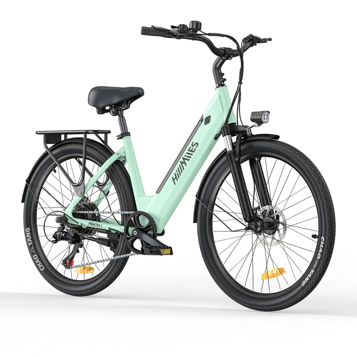 HillMiles Elektrofahrrad für Erwachsene, 26 Zoll, 7 Geschwindigkeiten, Elektrofahrrad mit 36 V, 13 Ah, abnehmbarer Akku, 25 km/h & Autonomie von 80 – 100 km E-Bike für Stadtpendler, IP65 wasserdicht