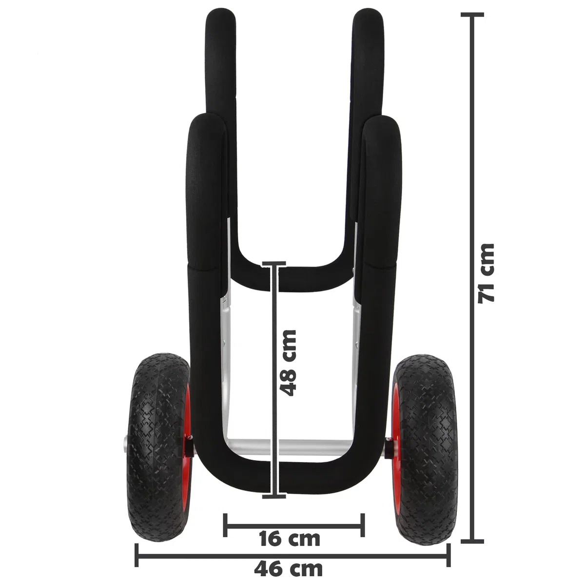 ALPIDEX SUP Transportwagen Stand Up Paddle Board Trolley Wagen Ø25 cm Breite Reifen Surfboard