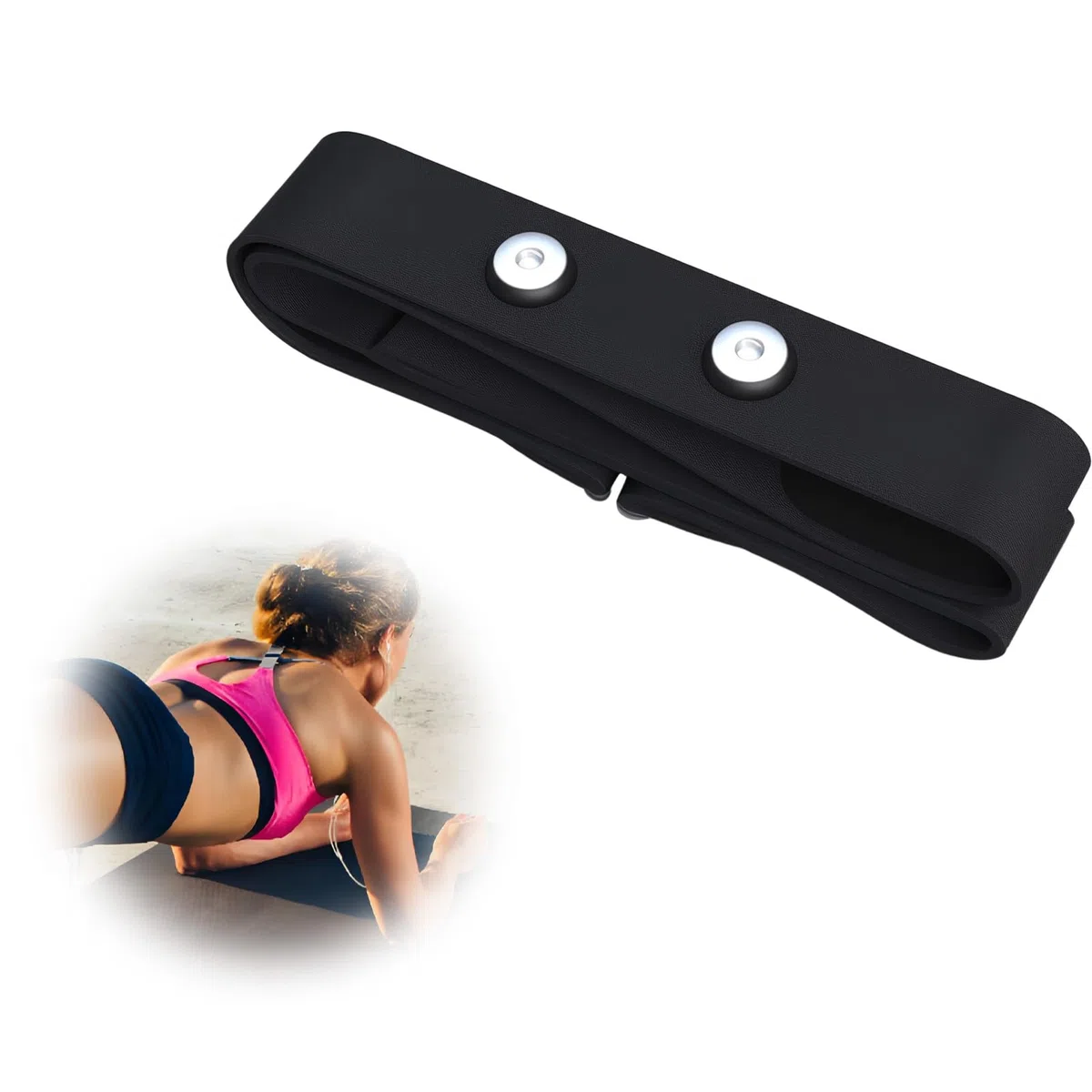 Herzfrequenzmesser Brustgurt verstellbar 70-110cm - Polar H10/H9 Brustgurt Ersatzband - Kompatibel mit Garmin, Wahoo, Polar H10/H9, Coospo, Magene, Bryton, Livlov