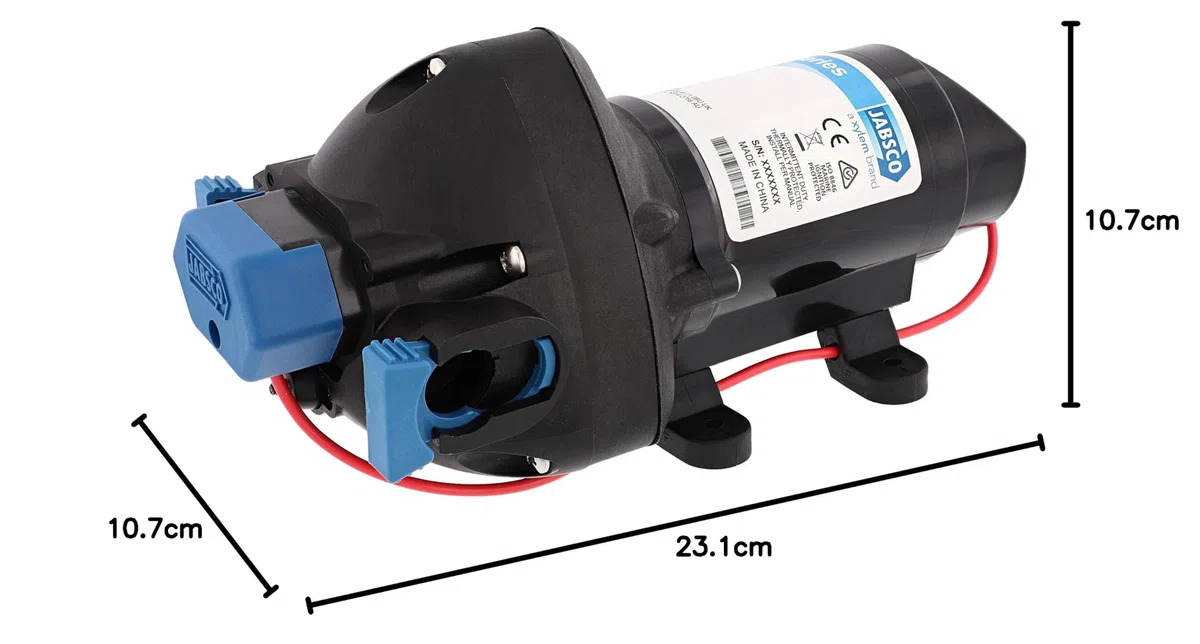 Jabsco 31395-2512-3A Par-Max 3 Meerwasser-Frischwasserpumpe: 12 V, 3 GPM, Abschaltung bei 25 PSI